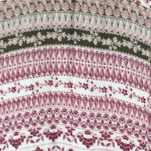 Cloud Chaser Button Up Burgundy Green Long Sleeve Pheasant Top size 1X - Picture 15 of 16